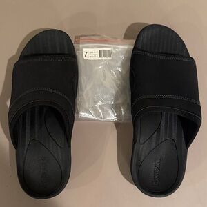 Powerstep Black Recovery Slide Sandals